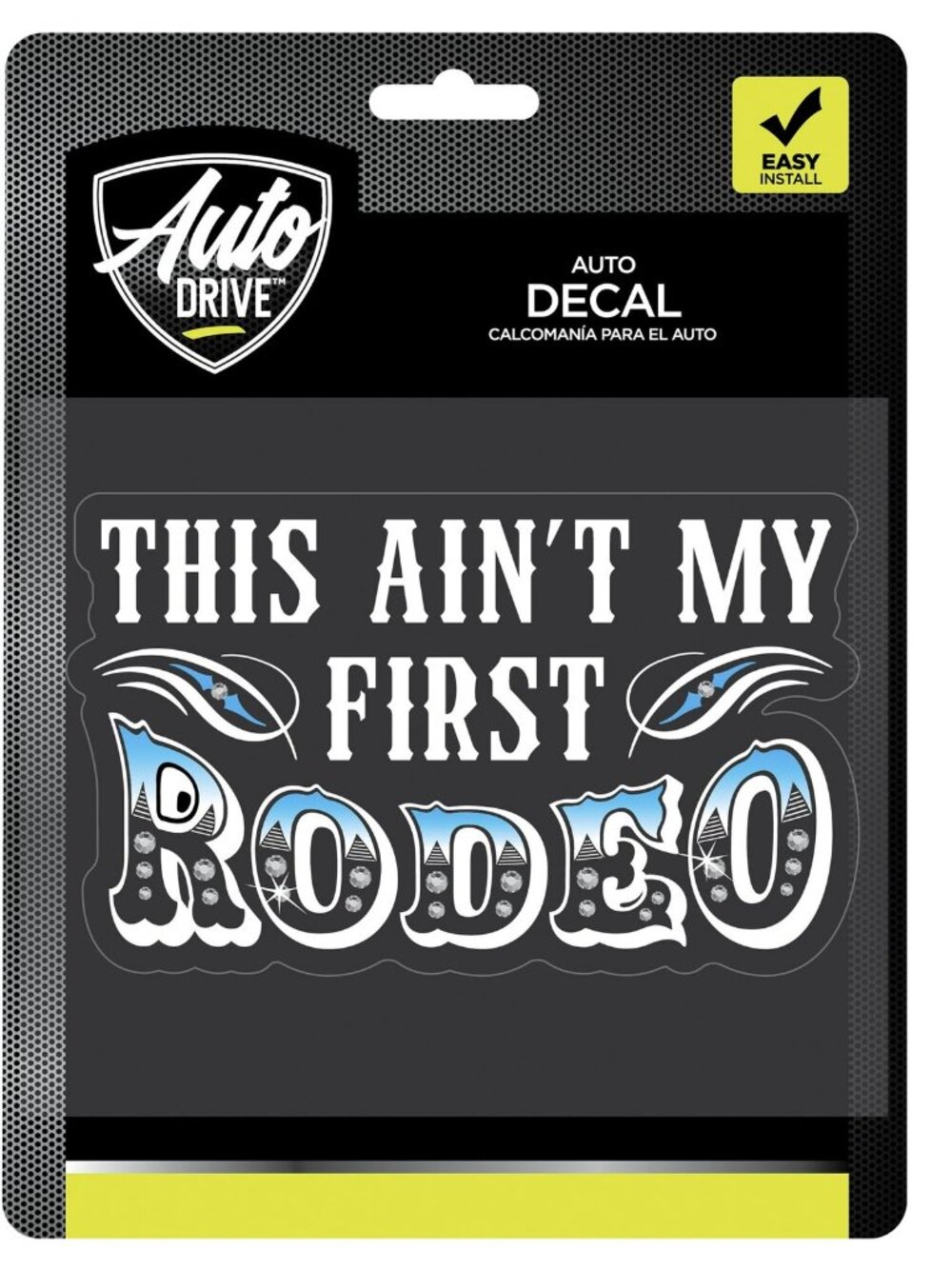 Auto Drive Rhinestone Rodeo Vinyl Vehicle Decal, NIP, 5.25” x 3.25” -Sealed